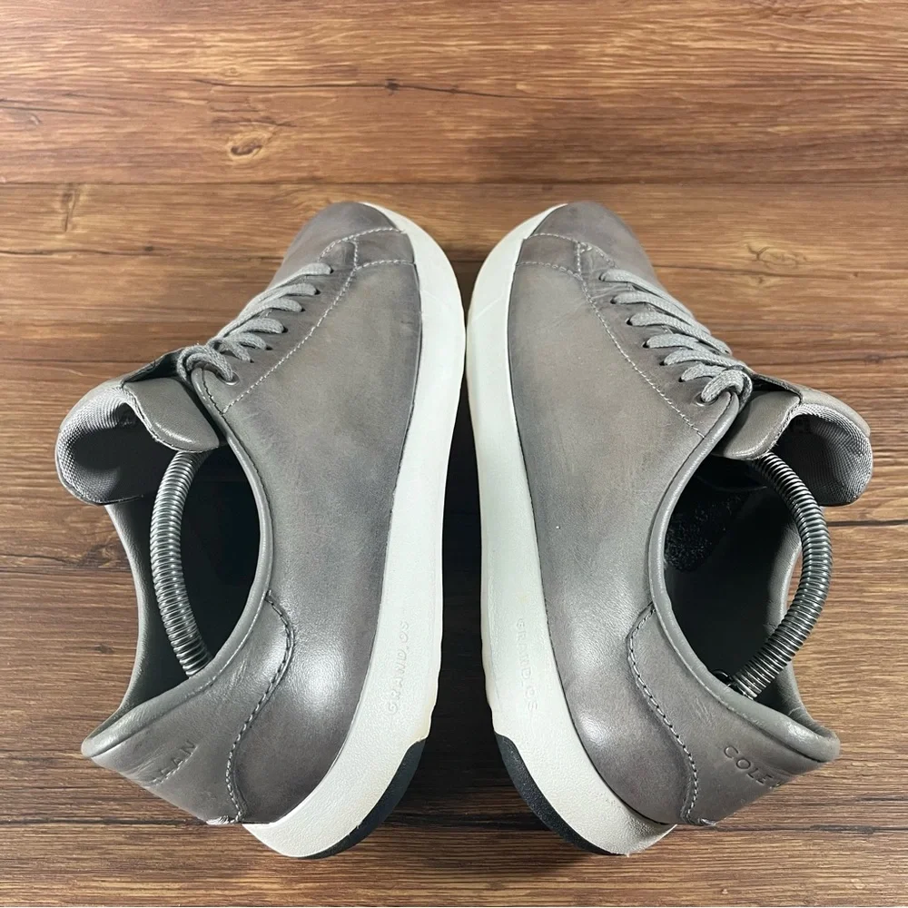 Cole Haan GrandPro Gray Leather Sneakers Men’s Size 10.5 Oxfords Shoes - Picture 2 of 11